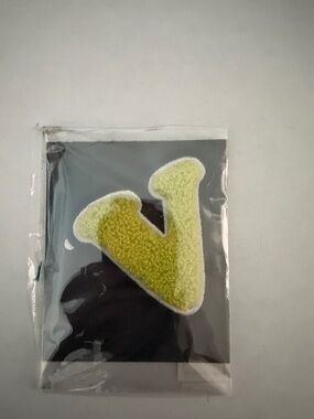 Marc Jacobs Lime Green Letter V Chenille Patch